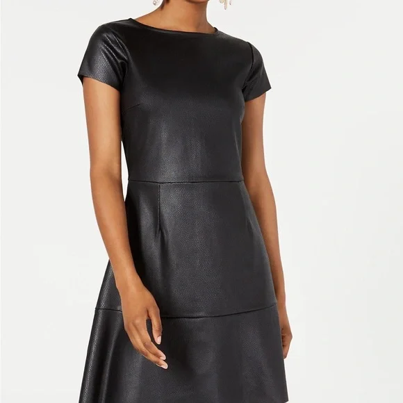 Macys Rosie Harlow brand faux leather dress - Picture 1 of 6